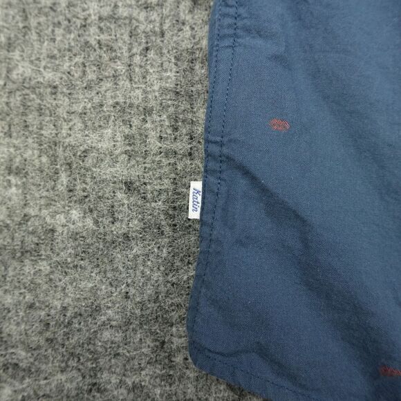 Katin Shirt Mens Extra Large Blue Geometric Diamonds Button Up Short Sleeve- - Picture 6 of 13